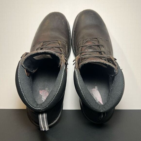 Mens RED WING Dyna-Force Brown Leather Steel Toe EH Ankle Boots / Size 12 Medium - Picture 5 of 10